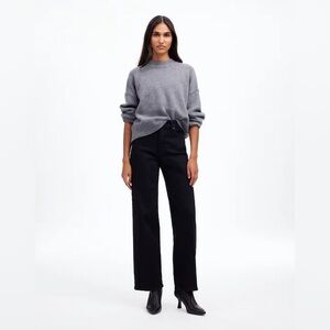 Madewell Black High-Rise Wide-Leg Jeans